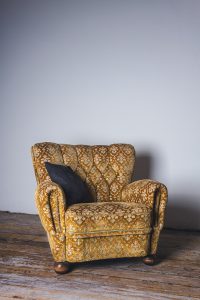 Antique chair with bun feet
